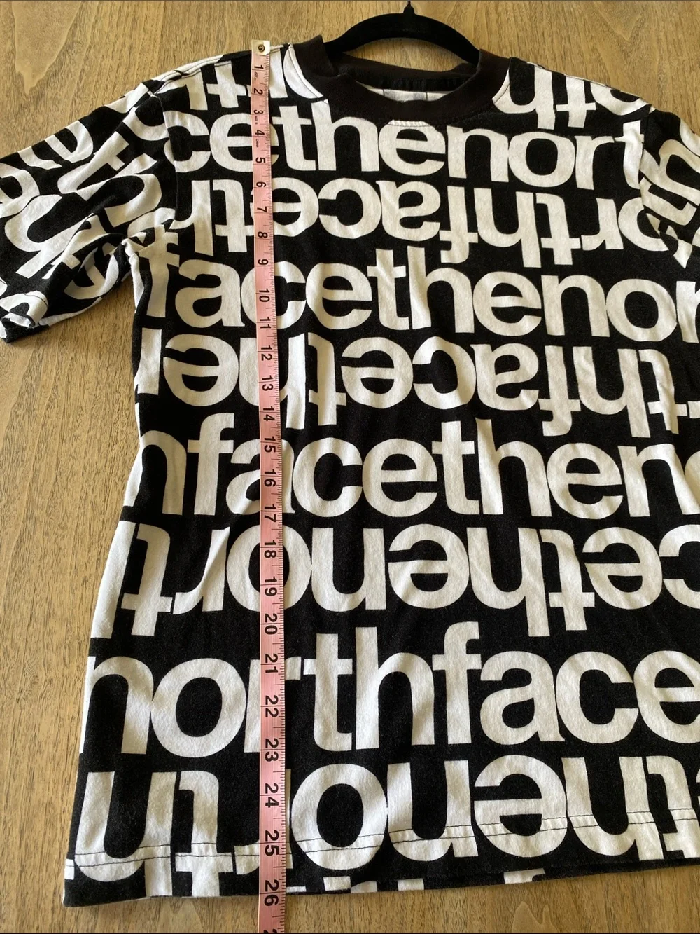 The North Face Black & White Urban Streetwear All-Over Logo Short Sleeve Tee